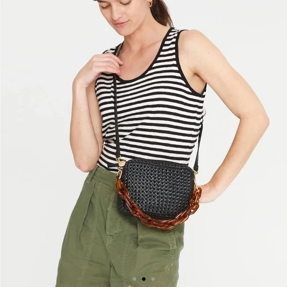 Clare V Shortie Strap Tortoise Resin - Picture 2 of 4